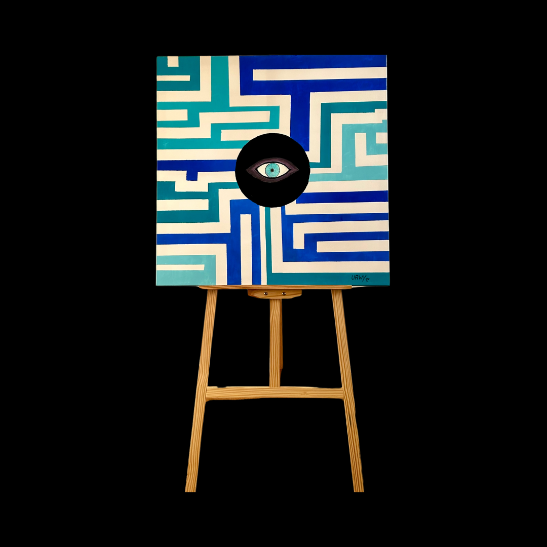 Artista: Urs Wyss Titolo/soggetto:  Blickpunkt Dimensioni: 80 x 80 cm Anno d’esecuzione: 2017 Prezzo: 400 Chf 